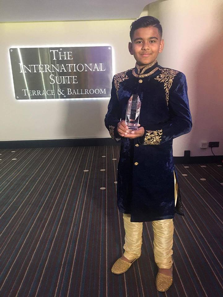 Abz with Young Entrepreneur of the Year award