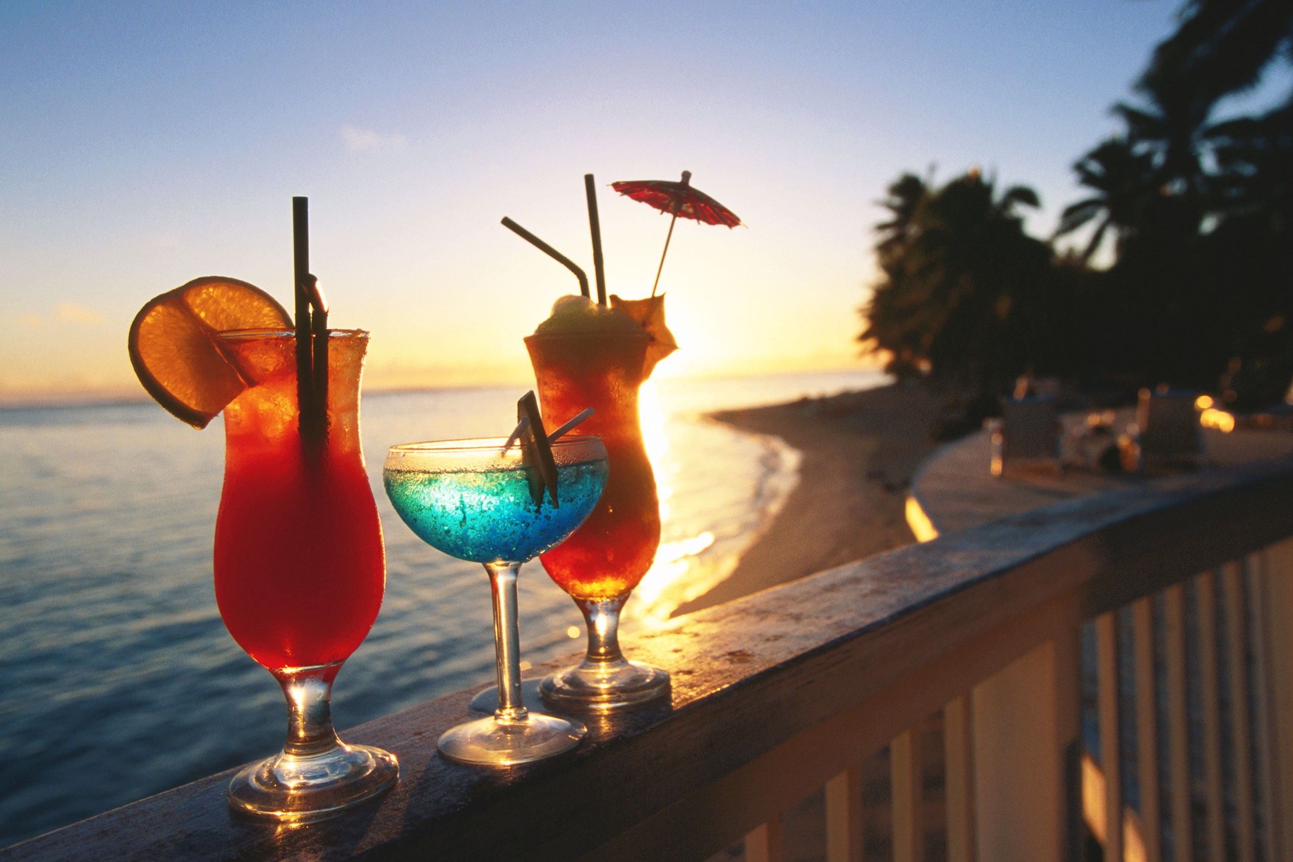 cocktails on the beach
