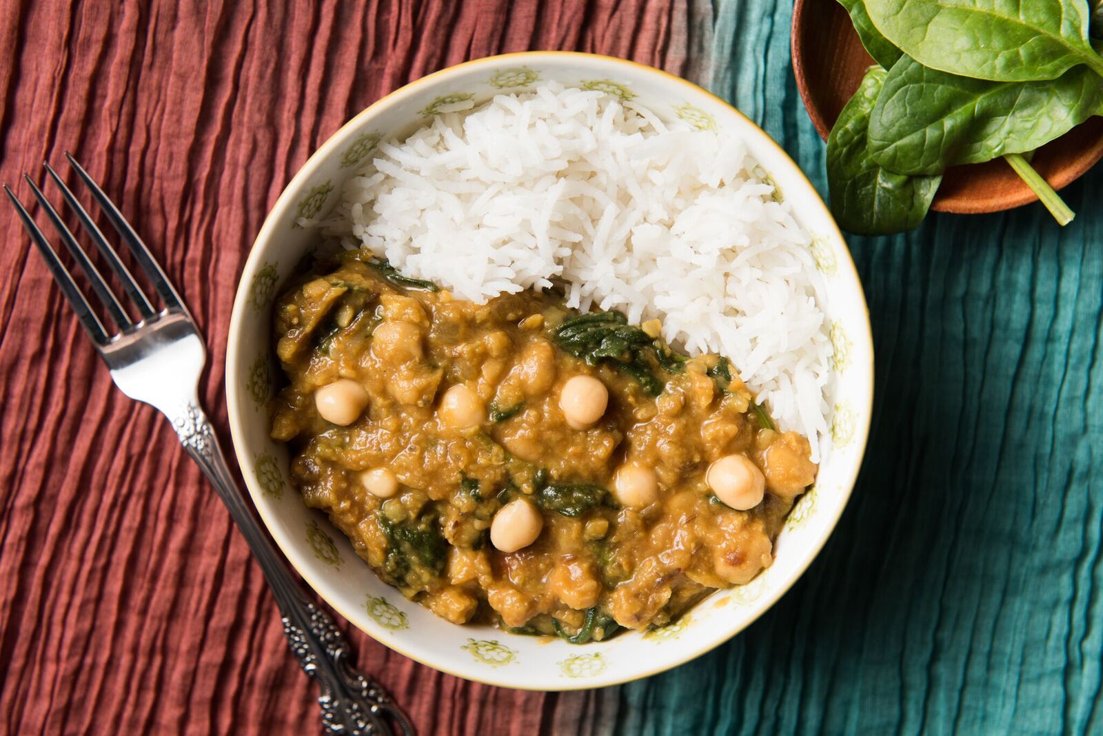 Red Lentil Daal with Spinach