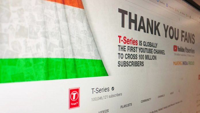 T-SERIES REACHES 100 MILLION SUBSCRIBERS ON YOUTUBE