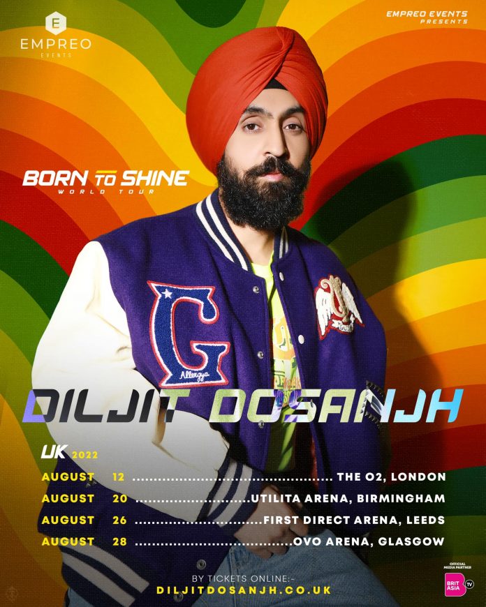Diljit Dosanjh UK Tour Dates Announced