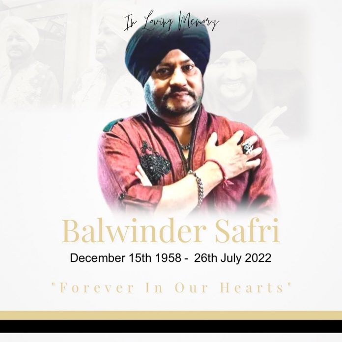 Family announce funeral details for Balwinder Safri