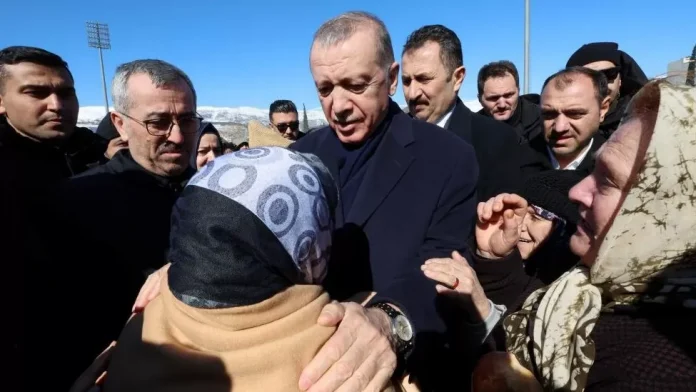 The Turkish president met people affected by the earthquakes on Wednesday Turkey's president Recep Tayyip Erdogan has defended his government's response to two catastrophic earthquakes, saying it was impossible to prepare for the scale of the disaster.