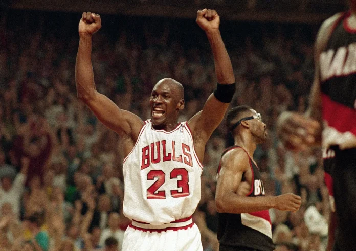 A pair of Air Jordan XIIIs worn by Michael Jordan during the 1998 NBA Finals has sold for $2.2m
